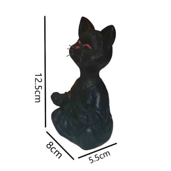 Sort mediterende killing harpiks ornament