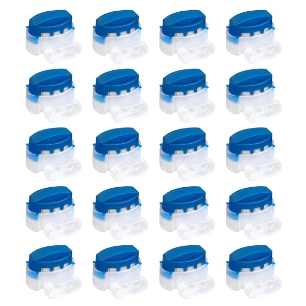 Smart kompressionsmekanism, förtennade mässings IDC 314-BOX-kontakter för 0,5 mm² till 1,5 mm² kablar, 20 st nylonisolerade lättanvända industriklassade