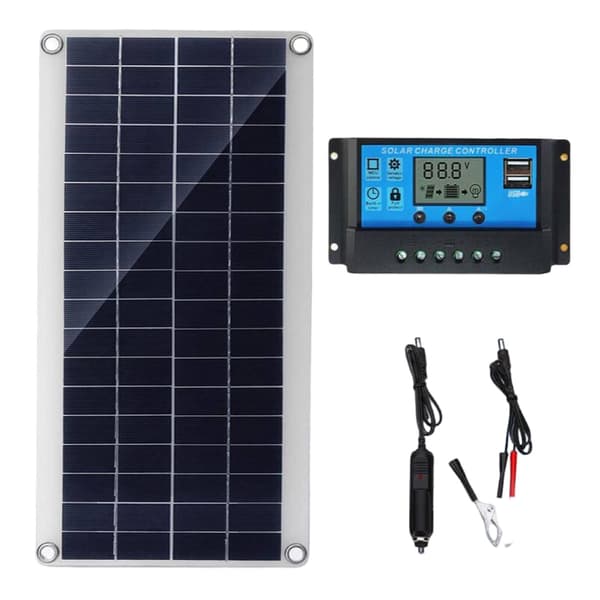 Cisea Solpanel Kit, Bærbart 300W Monokrystallinsk Solpanel Med Høj Konverteringseffektivitet Og Effektiv Controller Til Autocamper Yacht Udendørs