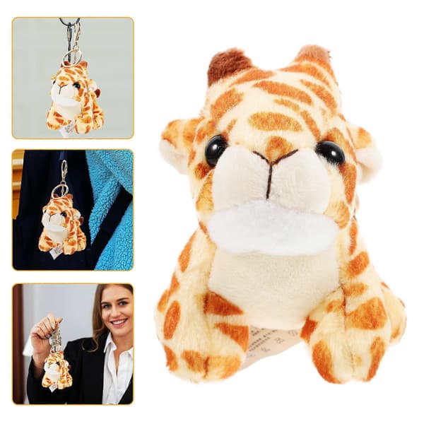Plys Nøglering Udstoppede Dyr Giraf Æstetisk Taske Charm Nøglering Fluffy Nøglering