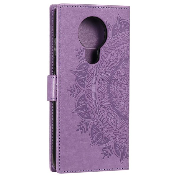Nokia 3.4 - Mandala Läder Fodral - Lila Purple Lila