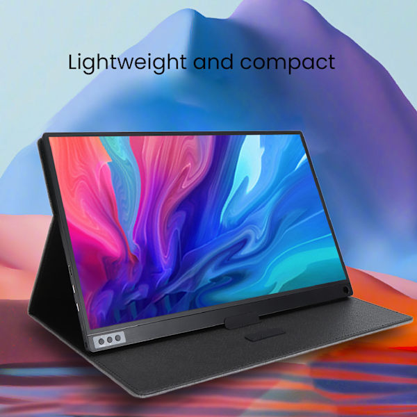 16.1 tum 1080P Portabel Skärm 16:9 IPS-skärm 1920x1080P 60Hz VESA-fäste USB C 3.1 Gaming Skärm för PS5 Laptop Dator