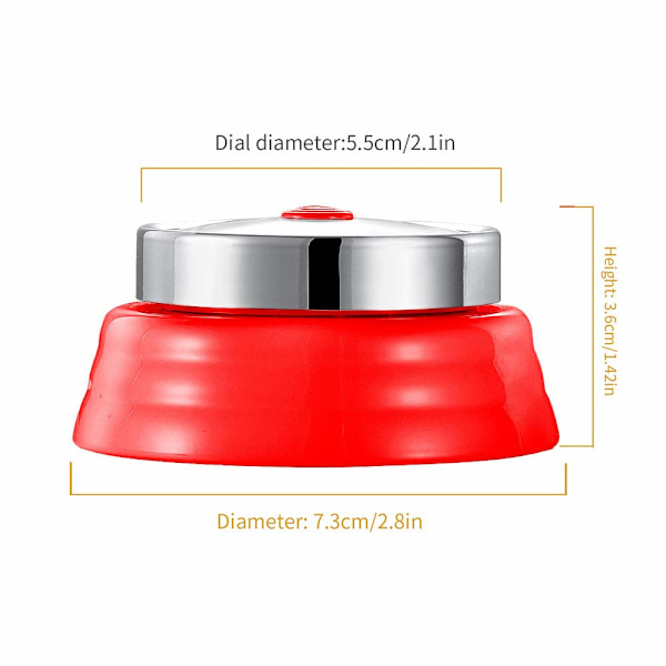 Mekanisk Köksklocka, Miljövänlig Design För Ditt Kök Eller Arbetsrum, Röd Indikator För Enkel Identifiering, Magnetisk Baksida För Bekväm Användning