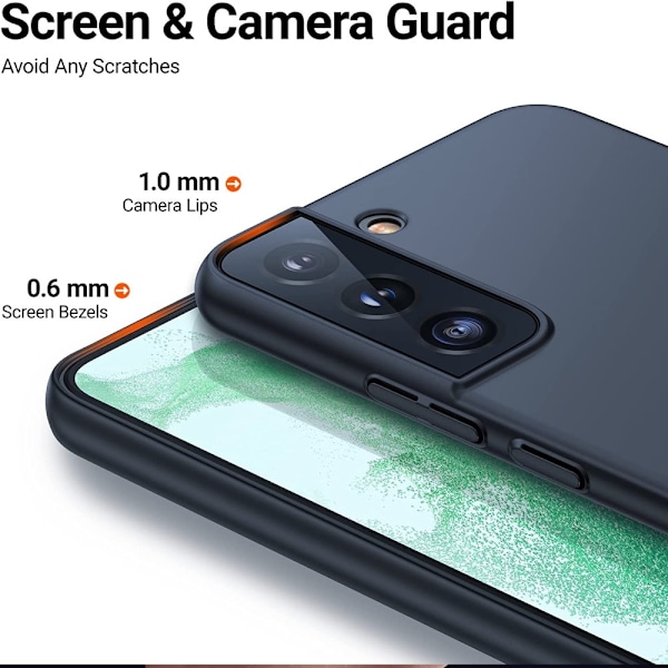 Samsung S22 - Ultratunt Skal Gummibelagt Nordic® Matt Svart