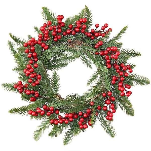 Jul simuleret rød bær vinplante juletræsdekoration B