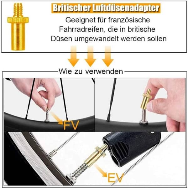 Cykelventiladapter 15 stk. Cykelventiladapter, boldpumpenål, standard luftpumpe cykelventiladapter, luftkompressor, volleyball, bold