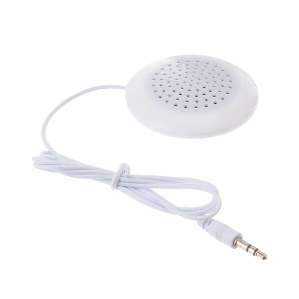 3,5 mm Mini Bärbar Sängkudde Sidohögtalare Musik Kuddehögtalare (Vit)