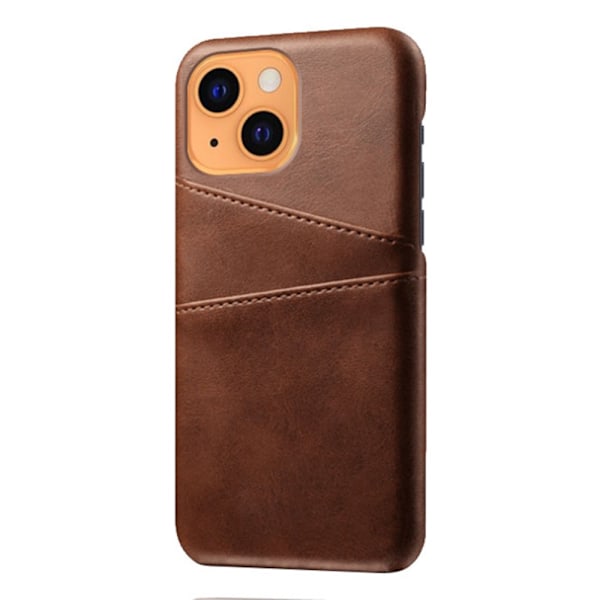 Läderskal Med Kortfack iPhone 13 Brun