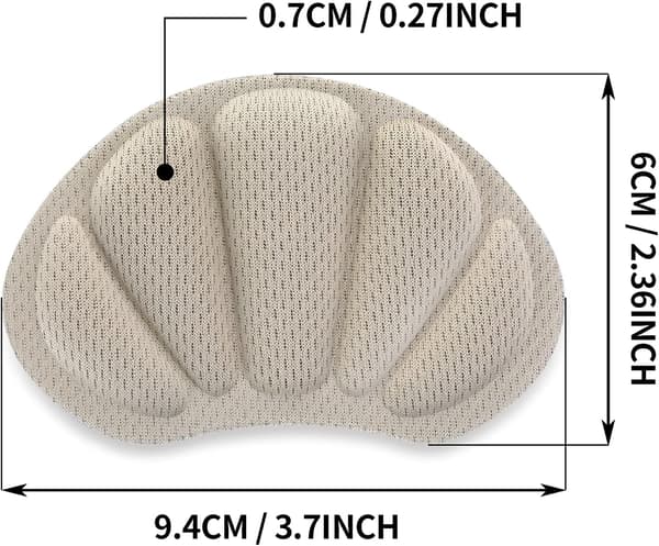 2 par tykke hælpuder til sko, tykke hælpuder, bagindlæg,