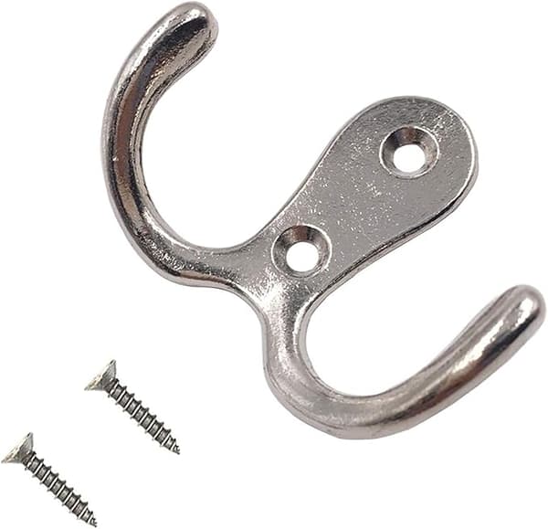 Krokar 10-pack Dubbla metallkrokar och förvaring av kappkrokar med