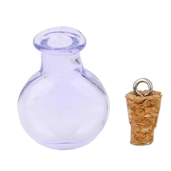 Glas Mini Trylledrikflasker, Levende Farvede Tryllekrukker, Håndværk Personlige Gaver, Holdbart Glasmateriale, Træpropper, Bærbart Design, Flad