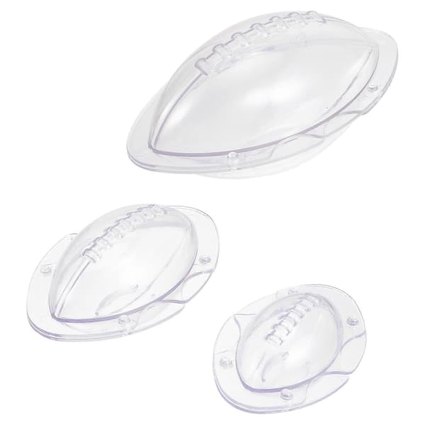 3 stk. Rugby Kageforme Fondant Bageforme Kreative Rugbyforme Gennemsigtige Rugbyforme