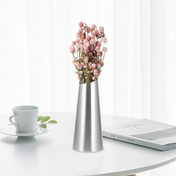 Metallvas Dekorativ Blomvas Rostfri Stål Blomvas Metall Blomsterarrangemangsflaska