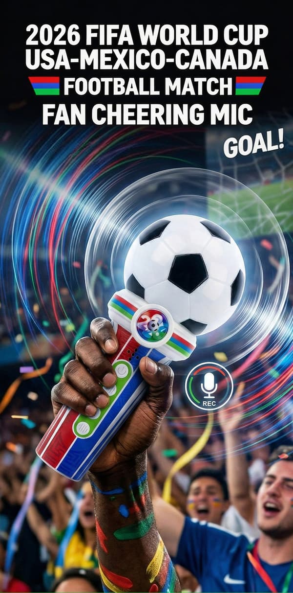 Leksaksmikrofon för fotbolls-VM 2026, hejarklacksset för barn
