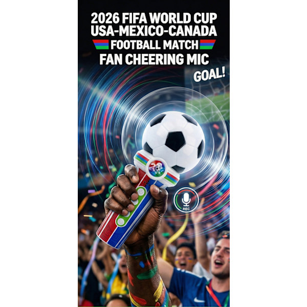 VM 2026 Legetøjsmikrofon Cheerleading Sæt til Børn