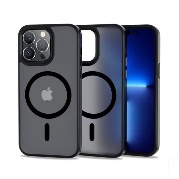 Tech-Protect iPhone 14 Pro Max -suojakuori MagSafe MagMat Mattamusta