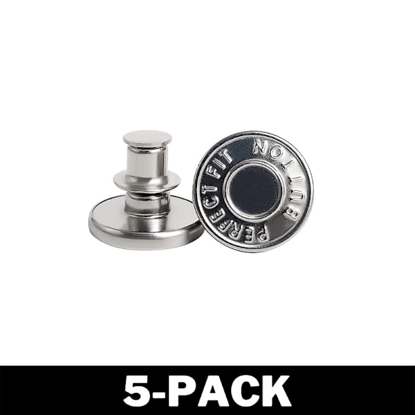 Sy-fria Byxknappar - Justera Storlek Silver Flerpack 1-Pack