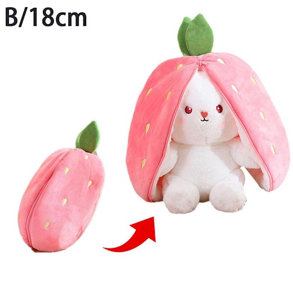 18-35CM Kanin Kanin Plysch Leksak Fylld Djurdocka Plysch Morot Z strawberry one size