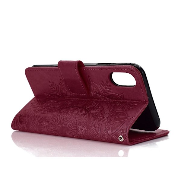 iPhone XR - Mandala Plånboksfodral - Brun Brown Brun