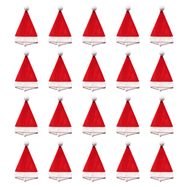 20st Mini DIY Christmas Hat Design Lollipop Top Wraps Toppers