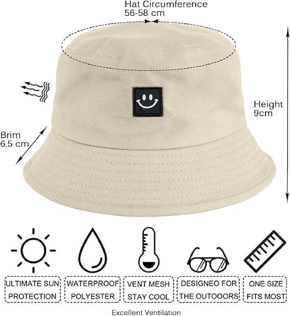 Fiskarhatt Dam Solhatt Bucket Hats Bomull Bob Hatt Vikbar S