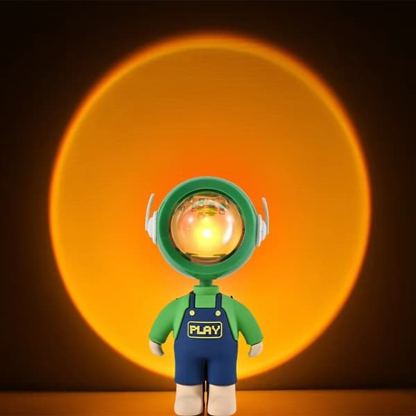 Astronautti Auringonlasku Tunnelmavalo Aamunkoitto Online Punainen Mario