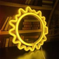 Natlys Sol Neonskilt Lys LED-skilte med USB eller batteridrift