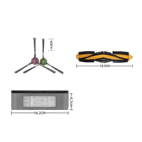 Tilbehørssæt Udskiftning Til Vac/vac Max/vac Station/vac Hybrid/k871 Robotstøvsuger Hovedsidebørste