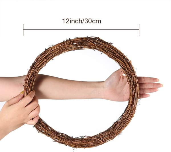 2 stk. 30 cm store naturlige vinkranser DIY håndverkskranser