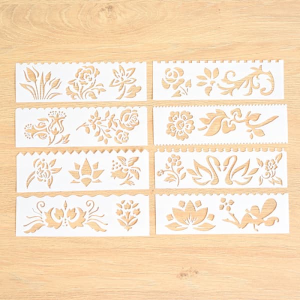 8 Stilfulla Journalritningsmallar - Set med DIY-kortmallar