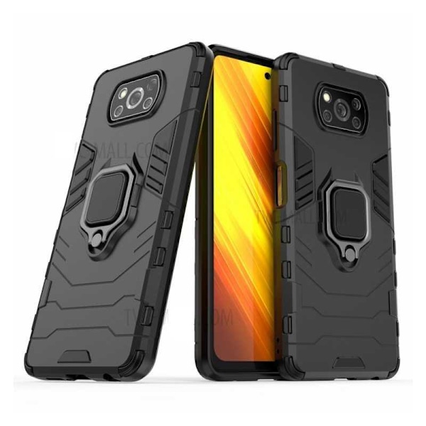 Xiaomi Poco X3 NFC Stöttåligt Skal med Ringhållare ThinArmor Svart
