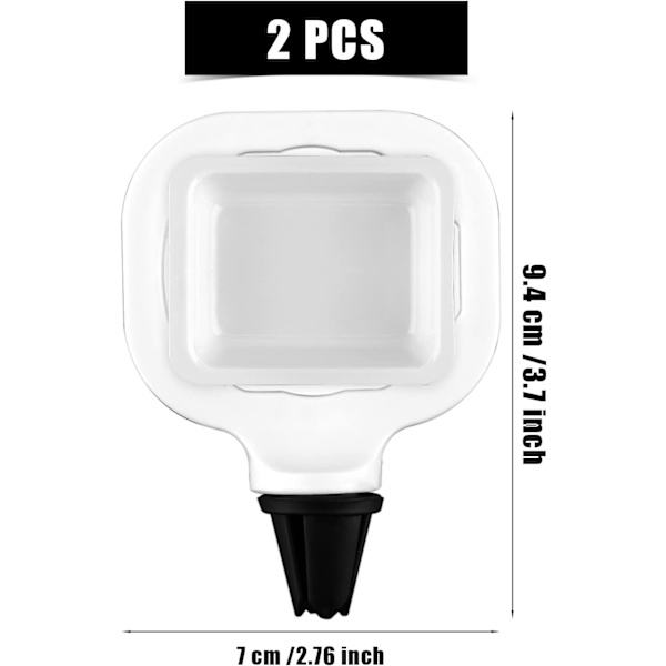 2 deler hvit sausholder dyppesett mini ketchup dyppekopper
