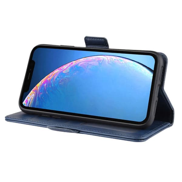 iPhone 11 - Lompakkokotelo PU-nahkaa - Tummansininen