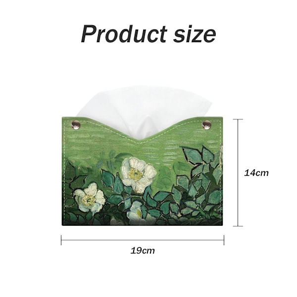 Elegant Rektangulär Tissue Box Organizer, Stilren Design Vattenresistent PU Läder Dekorativ Tissuehållare För Badrum Och Vardagsrum, Vikbar Och