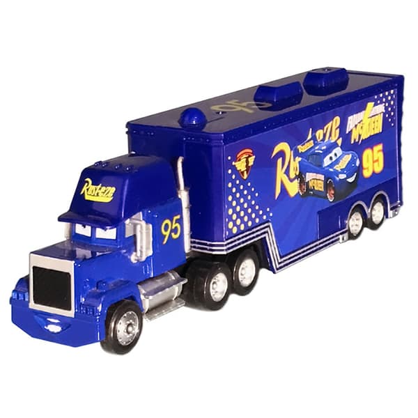 Blixten McQueen Jackson Storm Mack Farbror Lastbil Metallbil Blå 95