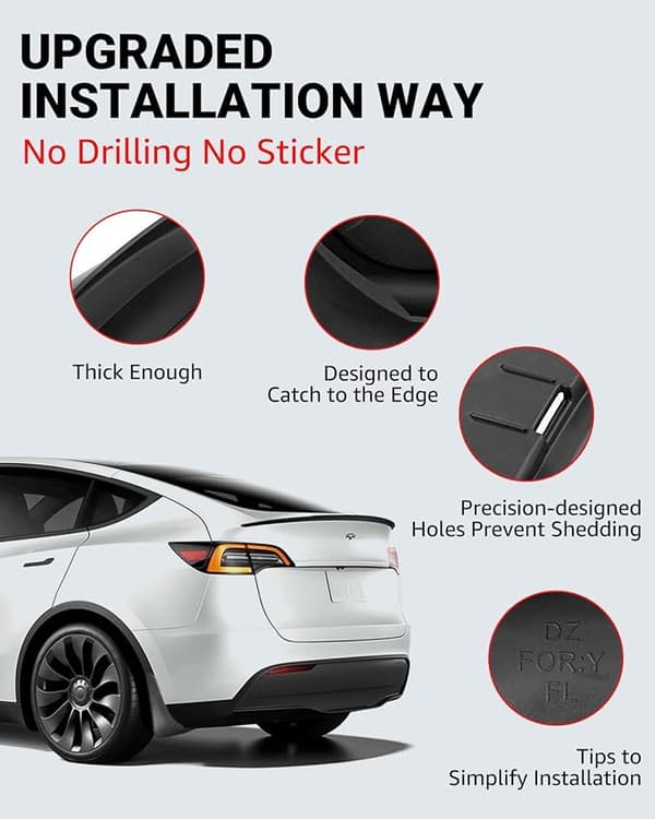 Passer til Tesla Model Y Stænklapper 4 stk. Anti-stænk Vinter Køretøj Stænklapper Sedimentbeskyttelse Ingen grund til at bore huller