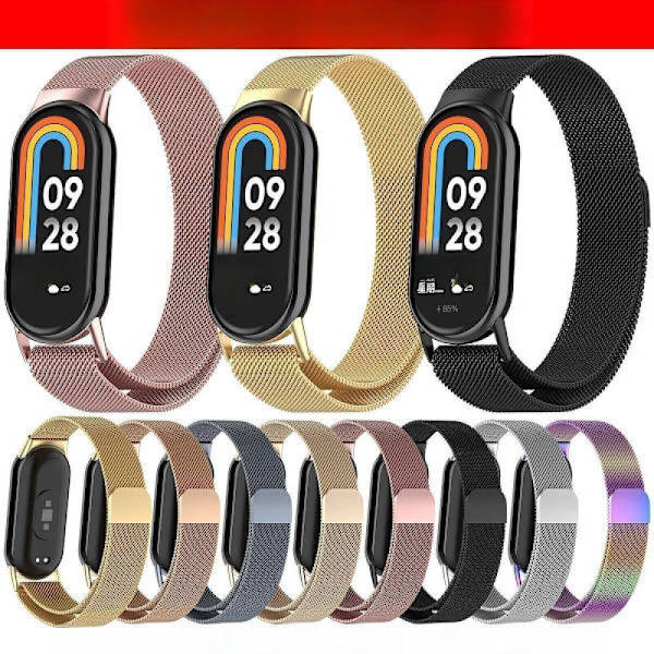 Milanese Loop Urrem til Xiaomi Mi Smart Band 8/8 NFC - Rosaguld Romgrå