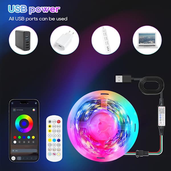 LED-list / Ljusslinga / LED-Strip - 6 meter RGB
