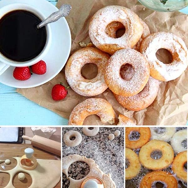 Donut udstikker Rund bage donut form maker plastik dyppertang