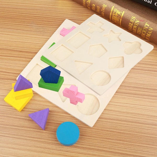 Montessori Pedagogisk Leksak, Träformspussel, Förbättra Tidig Inlärningsaktivitet Genom Utveckling av Finmotorik, Förskolepedagogisk Leksak