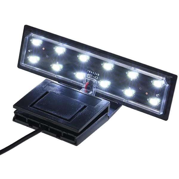 AC220V 5W 12 LED Akvarieljus Fisk Glaslampa Vitt Ljus Bärbar