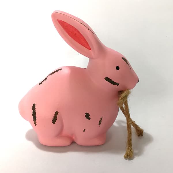 3 sæt kaninpynt, elegante kaninhavefigurer, træ