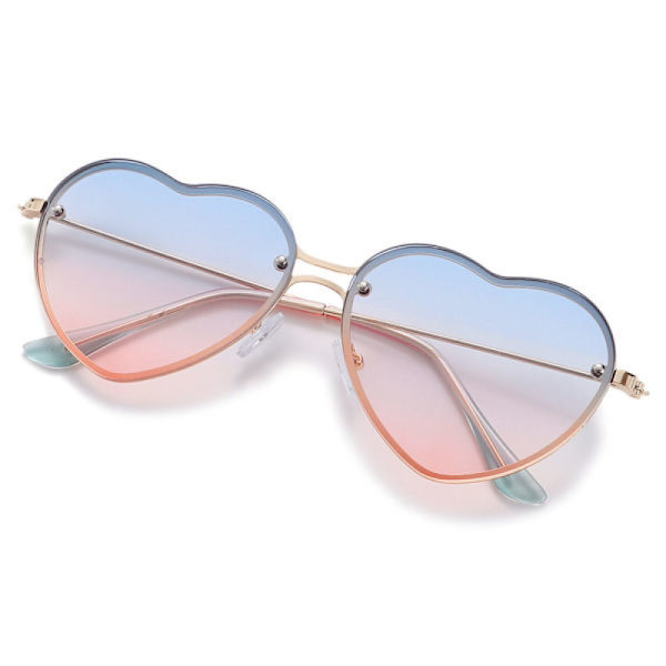 Hjerteformede solbriller Pink Hippie Solbriller GRØN