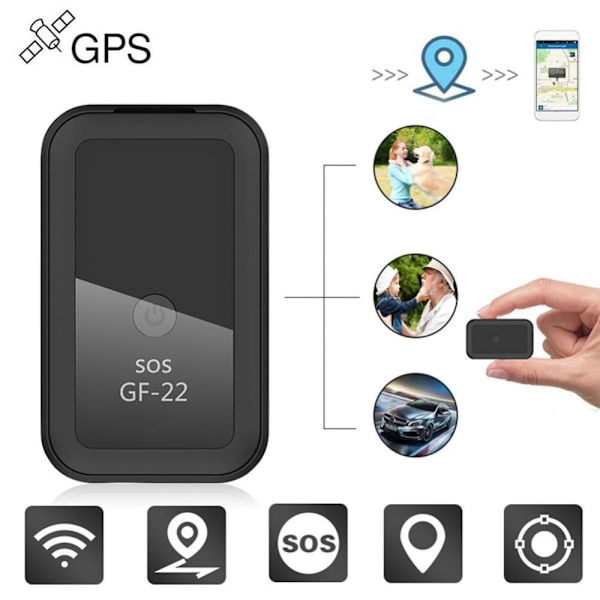 Gf22 GPS-tracker, Dubbelt spårningssystem för förbättrad noggrannhet, 1024M kroppsminne och högupplöst mikrofon för tydlig kommunikation