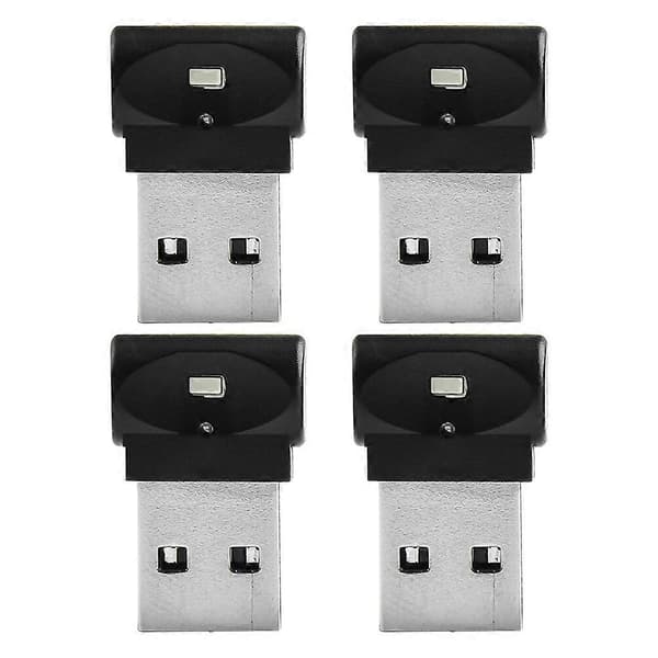 4 stk. Bil USB Omgivelseslys Bil Mini USB Lys USB LED Bil Interiør Lampe