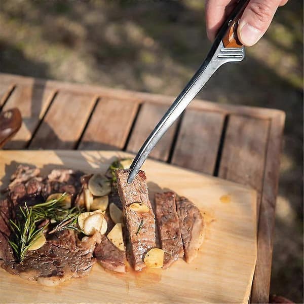 Bärbar Camping Tång Utomhus Turist Servis Rostfritt Stål Clip Tång Picknick Vandring Matlagning