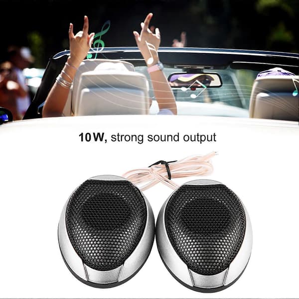 10W Mini-autokaiutin, pyöreä liimattava kaiutin autoon liimalla (musta)
