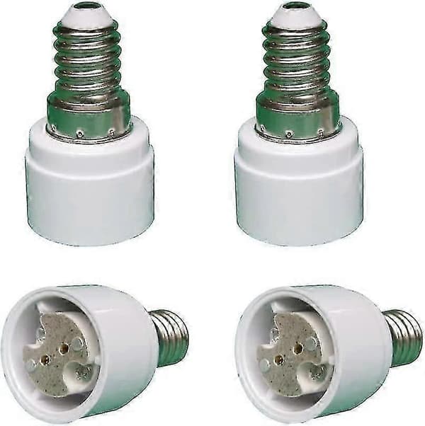 Set med 4 E14 till G4 Mr16 Gu5.3 Gu4 Basadapter för LED eller Halogenlampa