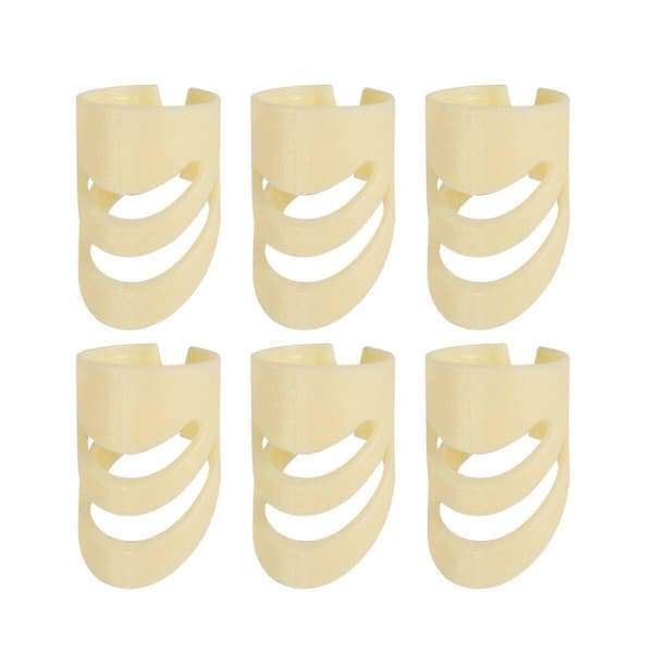 2 uppsättningar gitarrfingerplektrum DIY-fingertoppsskydd i plast fingerplektrum för gitarr bas mandolin ukulele (storlek L, 3 st/set)