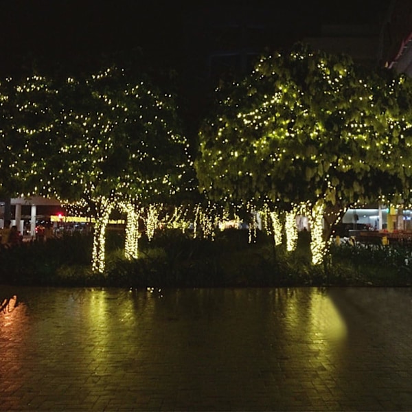 Utomhusdekoration, 200 LED Solcellsslinga för Trädgårdsfest Bröllop Födelsedag, Vattentät IP65 & Avancerad Solpanel, Lågvärme LED-lampor med 8